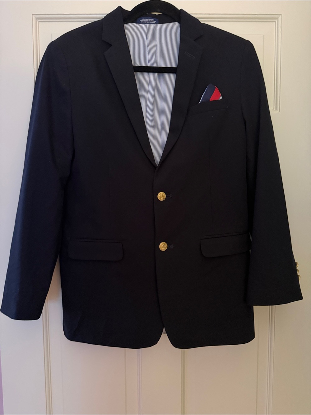 Classic Boy’s Navy Blazer with Gold Buttons